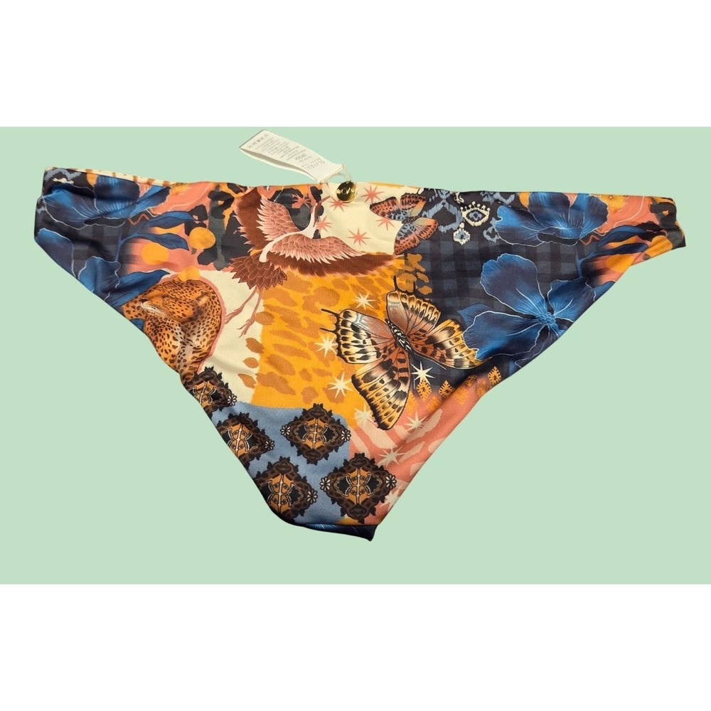 NWT Ola Azul Bikini Swimsuit Small Karol Top Alana Bottom Multicolor Eco Print - Picture 6 of 9